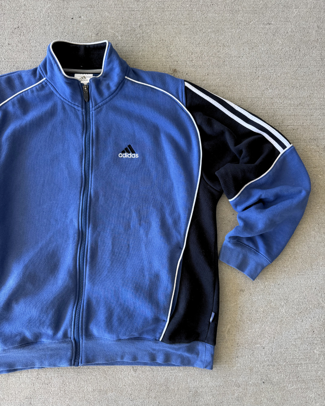 00s ADIDAS ZIP UP JUMPER - M