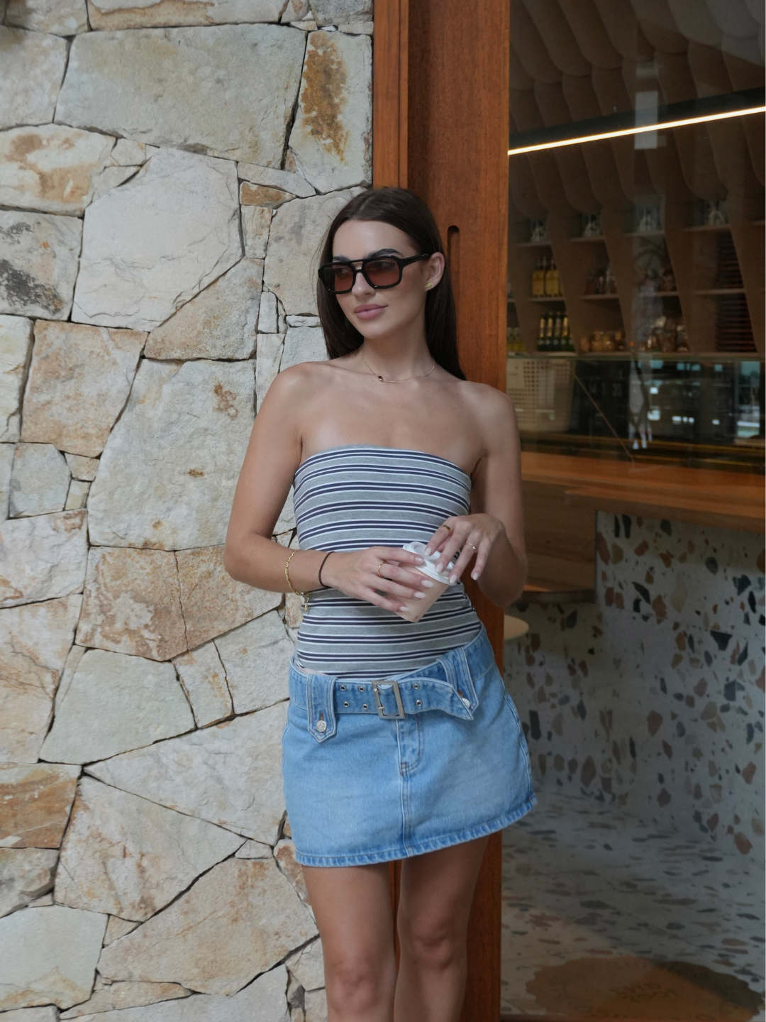 TRUE VINTAGE DESU DENIM MINI SKIRT - 8