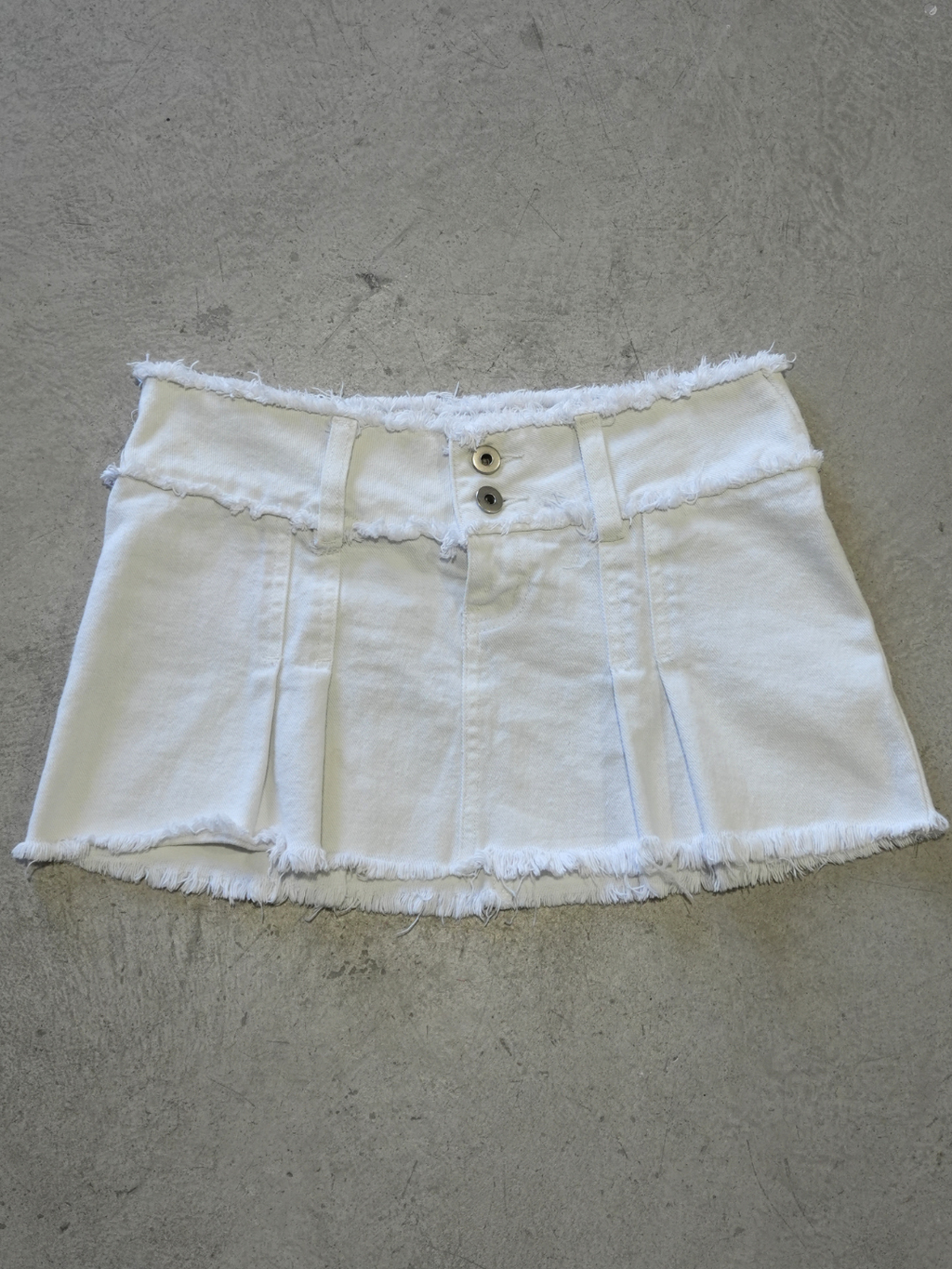 I.AM.GIA WHITE DENIM SKIRT - S