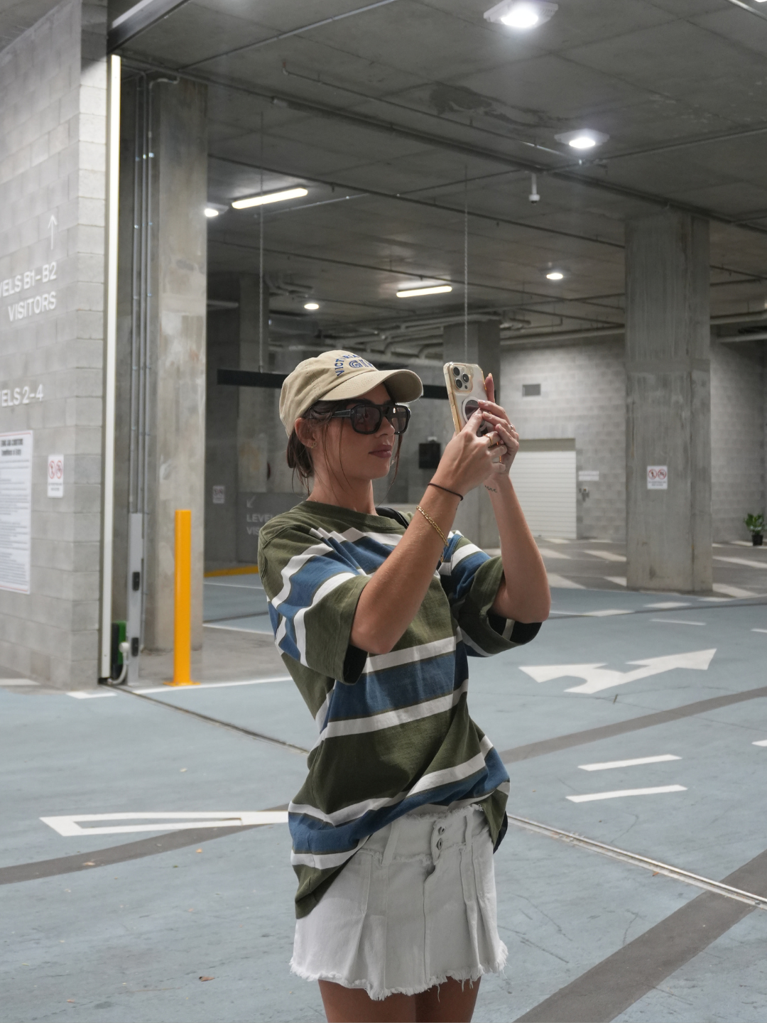 WORSHIP STRIPED TEE - L