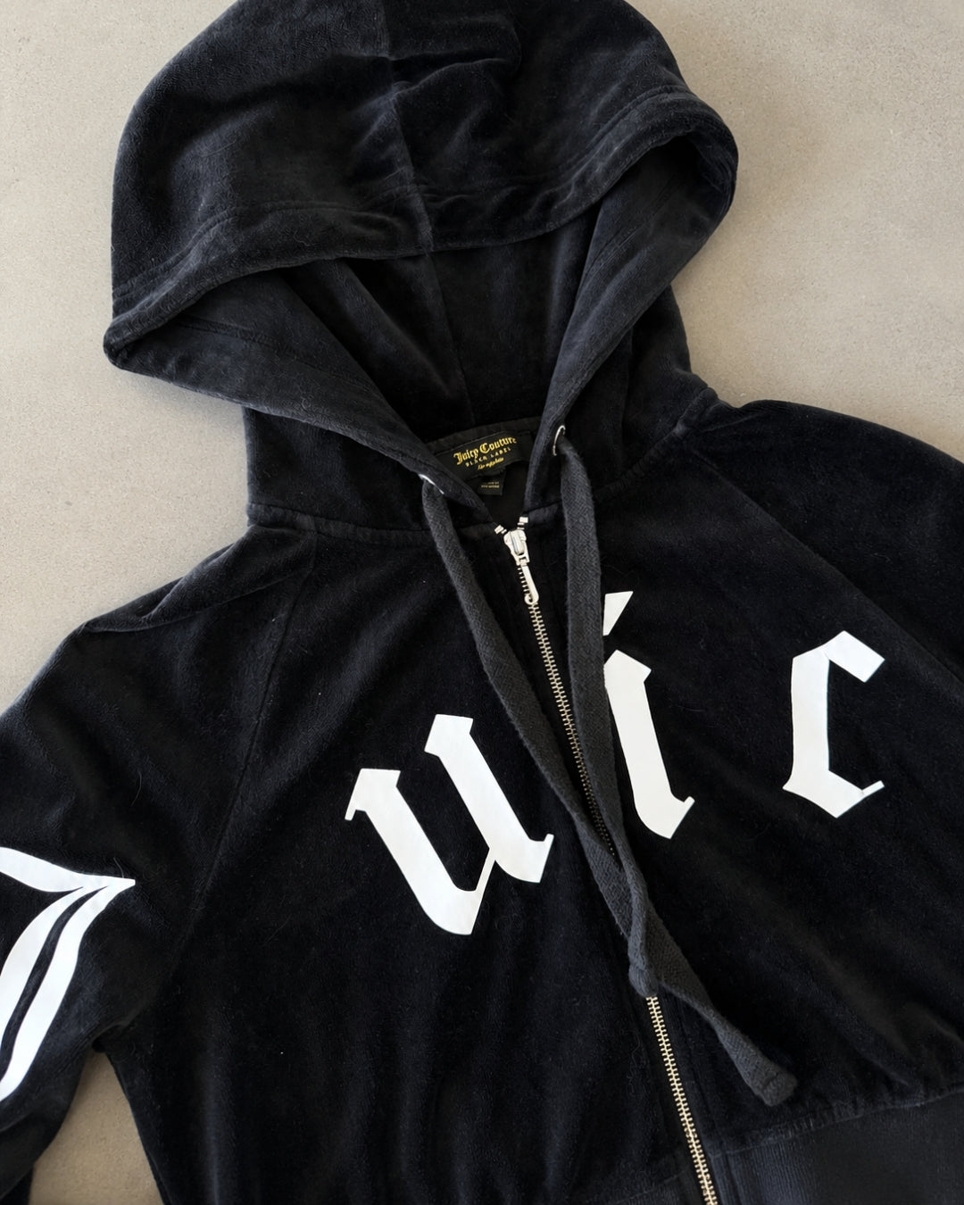 Y2K JUICY COUTURE CROPPED HOODIE - XS