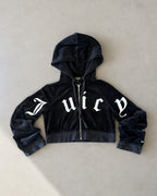 Y2K JUICY COUTURE CROPPED HOODIE - XS